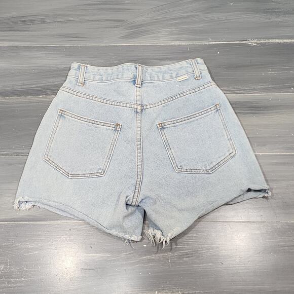 Billabong High Rise Shorts Denim Distressed Size 24 - Picture 2 of 12